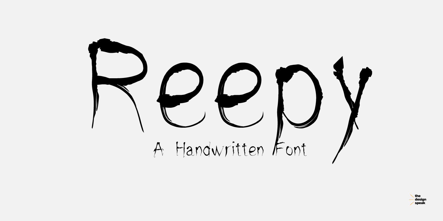 Пример шрифта Reepy
